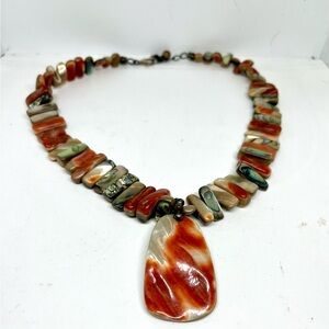 Silpada California Red Abalone Shell Necklace